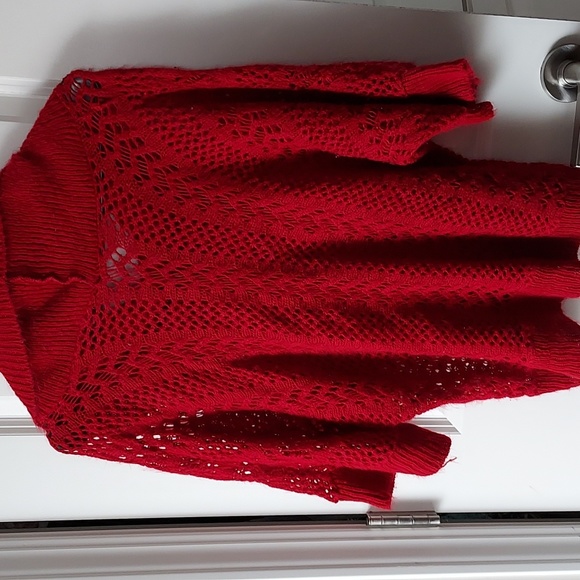 Notations short sleeve turtleneck sweater red xl - Picture 9 of 11